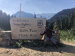 Ben Dorrough; 
sign North Cascades
Scenic HIghway
Rainy Pass
Picnic Area